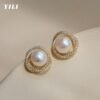 Pearl Earrings Stud Knot