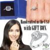 2.55 CT Halo Cushion-Cut Queen White Crystal Ring by Alily Jewelry